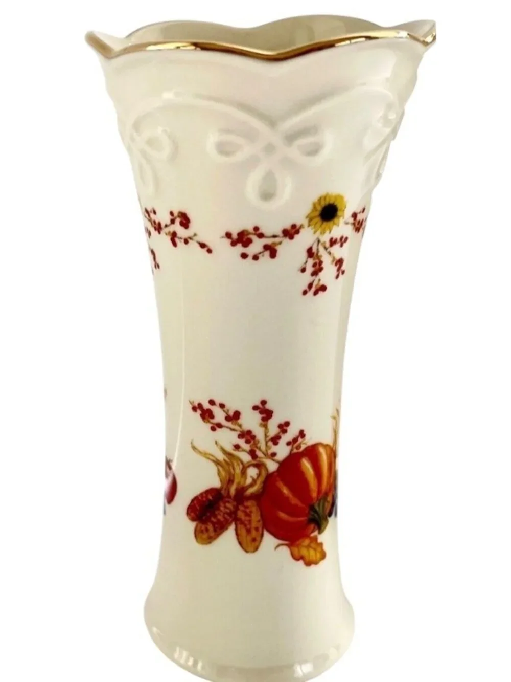 Vintage Lenox Fall Harvest Design Bud Vase 5